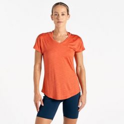 Vigilant damska sportowa koszulka. Brązowe koszulki sportowe Dare 2b, bez wzorów, bez ramiączek, na fitness i siłownię. W wyprzedaży za 59.99 zł.