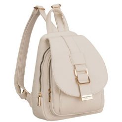 Mały plecak damski plecaczek miejski beżowy ze skóry ekologicznej Peterson PTN MBP-04-F19. Brązowe plecaki Peterson, bez wzorów, ze skóry ekologicznej. Za 89.99 zł.