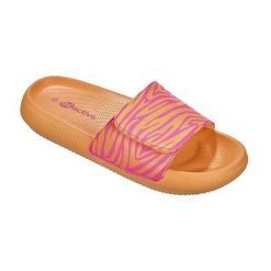 Klapki damskie Beco Zebra Vibes pomarańczowo-różowe. Brązowe klapki 47 Brand, bez wzorów, z syntetyku, bez obcasa. Za 254.99 zł.