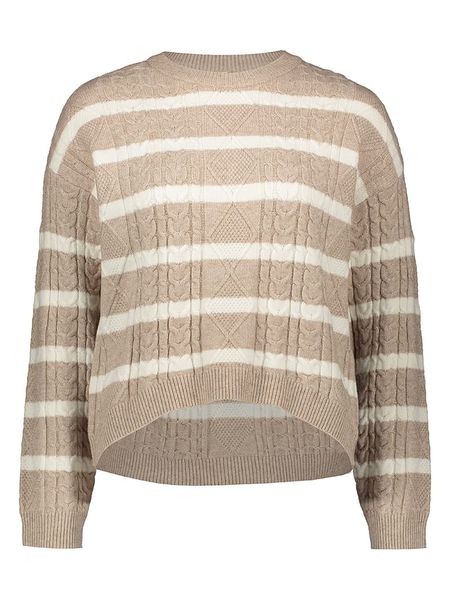 ONLY Sweter w kolorze beżowym rozmiar: XL. Brązowe swetry Only, s, bez wzorów, z materiału, bez ramiączek. Za 139.34 zł.