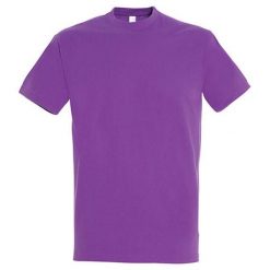Koszulka Unisex Dla Dorosłych Z Bawełny Imperial Ringspun. Fioletowe bluzki SOL'S, s, bez wzorów, z bawełny, sportowe, bez kołnierzyka, bez ramiączek. Za 41.99 zł.