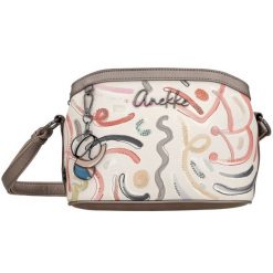 Torebka damska Anekke, na ramię z dekoracyjnym nadrukiem i metalowym logo zapinana na zamek z regulowanym paskiem oraz ozdobnym brelokiem, wielokolor. Listonoszki Anekke, bez wzorów, na ramię, z nadrukiem, bez dodatków. Za 339.00 zł.