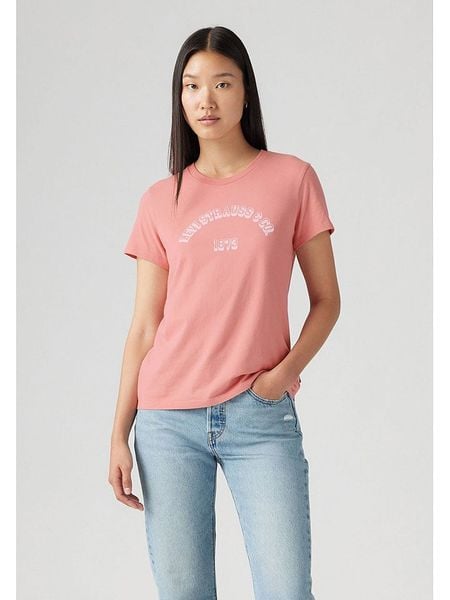 Levi's Koszulka w kolorze koralowym rozmiar: S. Czerwone bluzki Levi's®, s, bez wzorów, z bawełny, bez kołnierzyka, bez ramiączek. Za 69.91 zł.