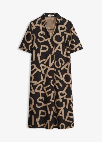 Sukienka z lejącej wiskozy. Czarne sukienki bonprix, bez wzorów, z wiskozy, eleganckie, bez kołnierzyka, bez ramiączek. Za 124.99 zł.