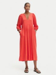 Iconique Sukienka letnia Emma IC26-090 Czerwony Relaxed Fit. Czerwone sukienki Iconique, na lato, m, bez wzorów, z wiskozy, bez kołnierzyka, bez ramiączek. Za 529.99 zł.