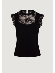 Morgan Bluzka 261-DLIVE Czarny Regular Fit. Czarne bluzki Morgan, m, bez wzorów, z syntetyku, bez kołnierzyka, bez ramiączek. Za 179.99 zł.