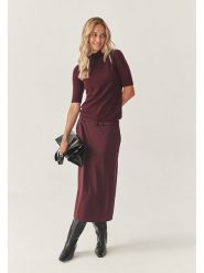 TATUUM Spódnica "Ormite" w kolorze bordowym rozmiar: 44. Czerwone spódnice Tatuum, bez wzorów, z tkaniny, midi. Za 153.71 zł.