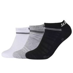 Skarpetki sportowe dla dorosłych 3PPK Mesh Ventilation Socks. Białe skarpety Skechers, bez wzorów, z meshu. Za 24.99 zł.