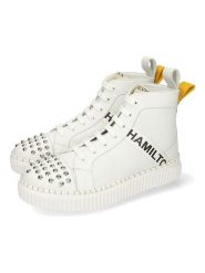 MELVIN & HAMILTON Skórzane sneakersy "Nuri" w kolorze białym rozmiar: 39. Białe trampki Melvin & Hamilton, bez wzorów, za kostkę, bez zapięcia. Za 462.29 zł.