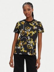 Versace Jeans Couture T-Shirt 78HAH613 Czarny Regular Fit. Czarne t-shirty Versace Jeans Couture, s, bez wzorów, z bawełny, bez kołnierzyka, bez ramiączek. Za 379.99 zł.
