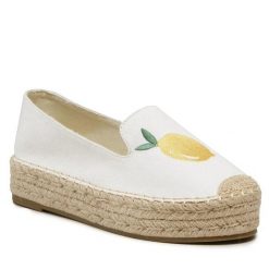 Espadryle Jenny Fairy. Białe espadryle Jenny Fairy, bez wzorów, bez obcasa, bez zapięcia. Za 99.99 zł.