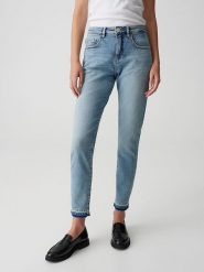 OPUS Dżinsy - Slim fit - w kolorze błękitnym rozmiar: 38/L28. Niebieskie jeansy Opus, l, z aplikacjami. Za 214.19 zł.