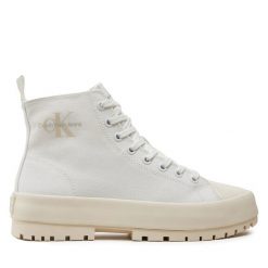 Trampki Calvin Klein Jeans. Białe trampki Calvin Klein Jeans, bez wzorów, z jeansu, bez zapięcia. Za 259.99 zł.