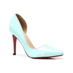 Niebieskie Lakierowane Eleganckie Szpilki A899 Blue. Niebieskie szpilki ButyModne, bez wzorów, z lakierowanej skóry, eleganckie, bez obcasa, na obcasie, bez zapięcia. Za 117.58 zł.