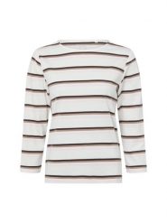 Marie Lund Koszula damska Kobiety Bawełna biały|brązowy|różowy w paski, S. Białe koszule Marie Lund, s, bez wzorów, z bawełny, eleganckie, bez kołnierzyka, bez ramiączek. Za 149.95 zł.