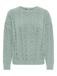 ONLY Sweter w kolorze zielonym rozmiar: L. Zielone swetry Only, l, bez wzorów, ze splotem, bez ramiączek. Za 119.95 zł.
