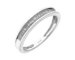 Pierścionek z białego złota z diamentami - 0,06 ct - próba 585. Białe pierścionki Apart, z diamentem, złote. Za 2,359.00 zł.