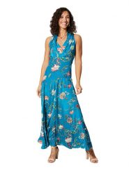 Aller Simplement Sukienka w kolorze niebieskim rozmiar: 38/40. Niebieskie sukienki Aller Simplement, bez wzorów, klasyczne, bez kołnierzyka, bez ramiączek, maxi, sportowe. Za 69.99 zł.