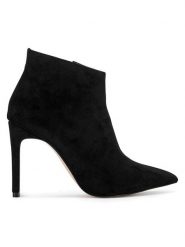 DeeZee Botki WYL3588-9 Czarny. Czarne botki DeeZee, bez wzorów, z materiału, bez obcasa, na szpilce, bez zapięcia. Za 129.99 zł.
