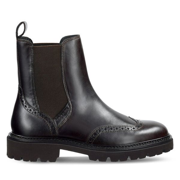 Sztyblety Gant. Brązowe botki GANT, bez wzorów, bez obcasa, na płaskiej podeszwie, bez zapięcia. Za 379.99 zł.