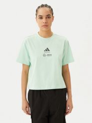Adidas T-Shirt Mercedes - AMG Petronas Formula One Team Premium JY3077 Zielony Loose Fit. Zielone t-shirty Adidas, m, bez wzorów, z bawełny, bez kołnierzyka, bez ramiączek. Za 149.99 zł.