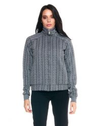 Damska bluza z golfem Leone zapinana na zamek błyskawiczny w kolorze szarym. Szare bluzy LEONE 1947 APPAREL, l, bez wzorów, z bawełny, z kapturem. Za 147.31 zł.