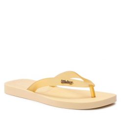 Japonki Melissa. Żółte klapki Melissa, bez wzorów, bez obcasa. Za 129.99 zł.