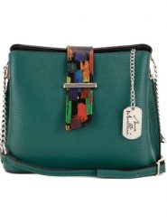 Anna Morellini Skórzana torebka "Vida" w kolorze ciemnozielonym - 22 x 17 x 10 cm rozmiar: onesize. Zielone torby na ramię Anna Morellini, bez wzorów, z materiału, na ramię, bez dodatków. Za 279.11 zł.