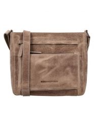 HIDE & STITCHES Skórzana torebka "Idaho" w kolorze jasnobrązowym - 27 x 23 x 7 cm rozmiar: onesize. Brązowe torby na ramię HIDE & STITCHES, bez wzorów, z materiału, na ramię, bez dodatków. Za 217.99 zł.