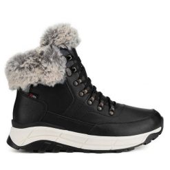 Trzewiki Rieker Revolution Lifestyle. Czarne botki Rieker Revolution Lifestyle, bez wzorów, bez obcasa, na płaskiej podeszwie, bez zapięcia. Za 455.00 zł.