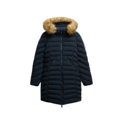 Parka dla kobiet Superdry Fuji. Niebieskie parki Superdry, na zimę, bez kaptura. Za 633.05 zł.