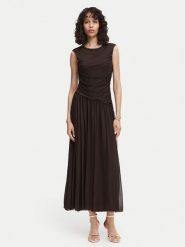 Vero Moda Sukienka wieczorowa Penelope 10351455 Brązowy ciemny Regular Fit. Brązowe sukienki Vero Moda, m, bez wzorów, z syntetyku, wizytowe, bez kołnierzyka, bez ramiączek. Za 203.99 zł.
