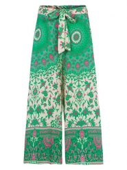 Herrlicher Spodnie "Nelanie" w kolorze zielonym rozmiar: XL. Zielone spodnie materiałowe Herrlicher, xl, bez wzorów, z materiału, z podwyższonym stanem. Za 173.99 zł.