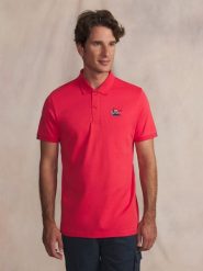 Polo TBS Andro. Czerwone koszulki polo Tbs, l, bez wzorów, z bawełny, bez kołnierzyka, bez ramiączek. Za 259.35 zł.