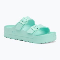 Klapki damskie Ellesse Beverly. Zielone klapki Ellesse, bez wzorów, z gumy, bez obcasa. Za 52.99 zł.