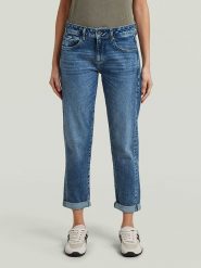 G-Star Dżinsy - Boyfriend fit - w kolorze niebieskim rozmiar: W28/L30. Niebieskie jeansy G-Star, l, z aplikacjami. Za 304.95 zł.