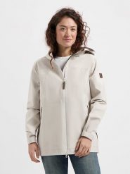 TRAVELIN' Kurtka softshellowa "Jannike" w kolorze kremowym rozmiar: 3XL. Brązowe kurtki sportowe Travelin', s, z aplikacjami, ze skóry, bez kaptura, outdoorowe. Za 316.99 zł.