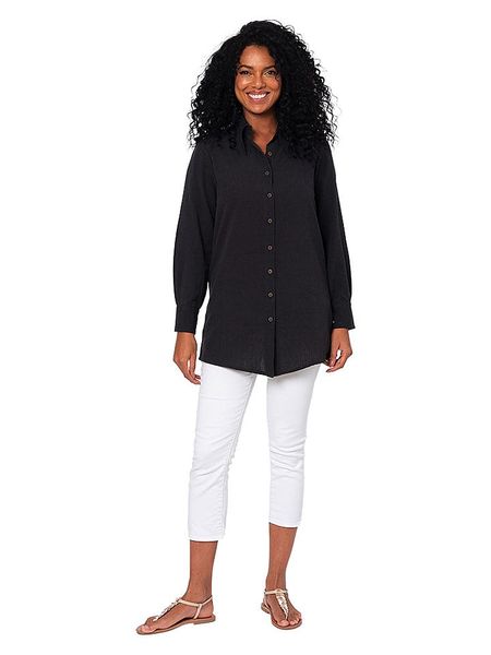 Aller Simplement Koszula w kolorze czarnym rozmiar: 42. Czarne koszule Aller Simplement, bez wzorów, klasyczne, bez kołnierzyka, bez ramiączek. Za 96.14 zł.