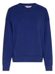 MOSS COPENHAGEN Bluza w kolorze granatowym rozmiar: M/L. Niebieskie bluzy Moss Copenhagen, l, bez wzorów, z wiskozy, bez kaptura. Za 130.99 zł.