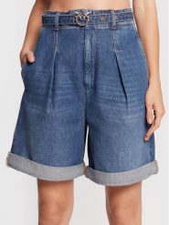 Pinko Szorty jeansowe Bubolare 1J112S Y1E6 Niebieski Relaxed Fit. Niebieskie szorty Pinko, bez wzorów, z bawełny. Za 749.99 zł.