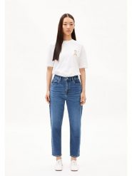 Armedangels Dżinsy ''Mairaa'' - Mom fit - w kolorze niebieskim rozmiar: W33/L32. Niebieskie jeansy ARMEDANGELS, l, z aplikacjami, z podwyższonym stanem. Za 279.95 zł.