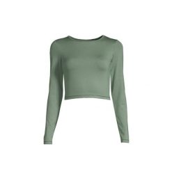 Koszulka Casall Crop z Długim Rękawem Damska Oddychająca Elastyczna. Zielone bluzki Casall, bez wzorów, sportowe, bez kołnierzyka, bez ramiączek. W wyprzedaży za 209.99 zł.