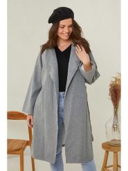 Curvy Lady Płaszcz przejściowy w kolorze szarym rozmiar: 48/50. Szare płaszcze Curvy Lady, bez wzorów, bez kaptura. Za 127.65 zł.