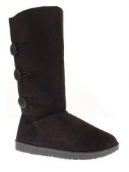 ISLAND BOOT Kozaki zimowe "Flora" w kolorze czarnym rozmiar: 38. Czarne kozaki Island Boot, na zimę, z materiału, bez obcasa, bez zapięcia. Za 158.10 zł.