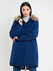BIG STAR Parka w kolorze ciemnoniebieskim rozmiar: S. Niebieskie parki Big Star, s, retro, bez kaptura. Za 127.35 zł.