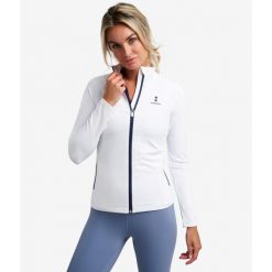 Koszulka/bluza z długim rękawem damska. Białe bluzy NORDICDOTS, m, bez wzorów, z elastanu, bez kaptura. Za 365.00 zł.
