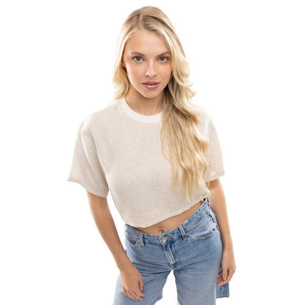 Damski tkany top Siroko IBZ Sunbeds Off White. Brązowe koszulki sportowe SIROKO, bez wzorów, z bawełny, bez ramiączek. Za 126.00 zł.