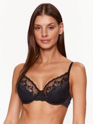 Guess Biustonosz z fiszbiną Corynn O3GC22 WFAO0 Czarny. Czarne biustonosze Guess, z aplikacjami, z syntetyku. Za 189.99 zł.