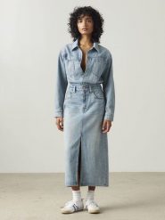 Levi's Sukienka dżinsowa w kolorze błękitnym rozmiar: 30. Niebieskie sukienki Levi's®, na co dzień, s, bez wzorów, z bawełny, bez kołnierzyka, bez ramiączek, midi, proste. Za 224.95 zł.