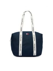 Tommy Hilfiger Torebka Tjw Ess Daily Tote AW0AW18461 Beżowy. Brązowe shopper TOMMY HILFIGER, bez wzorów, z materiału, bez dodatków. Za 329.99 zł.